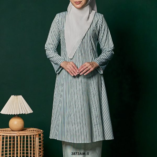 Ameera Kurung in Mint (3873AM-5) - Image 4
