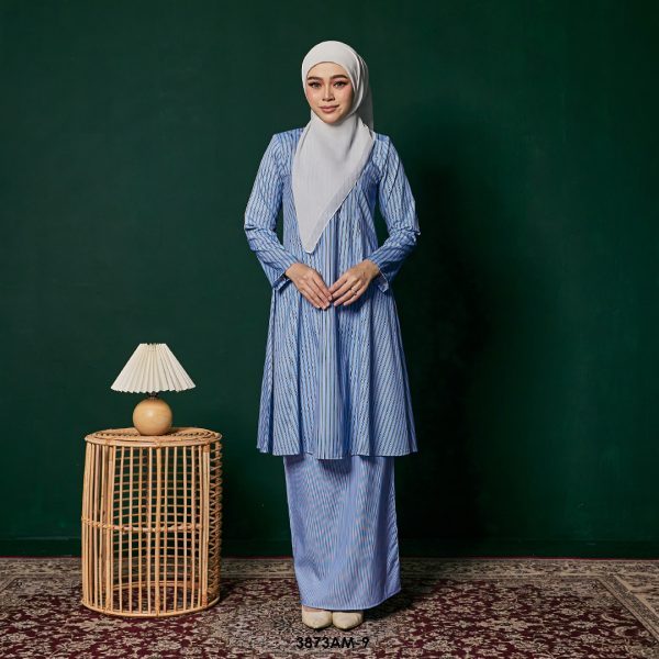 Ameera Kurung in Aqua (3873AM-9)