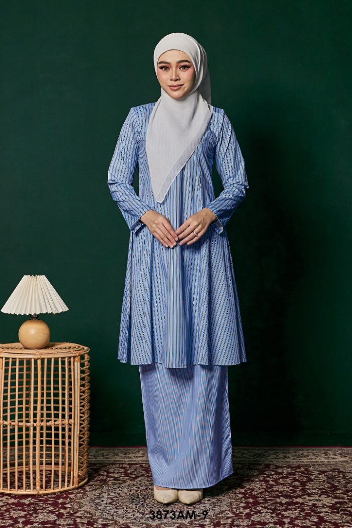 Ameera Kurung in Aqua (3873AM-9)