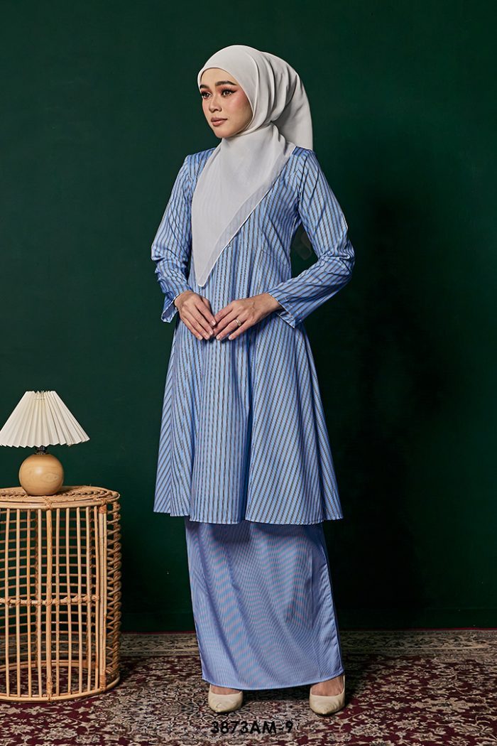 Ameera Kurung in Aqua (3873AM-9)