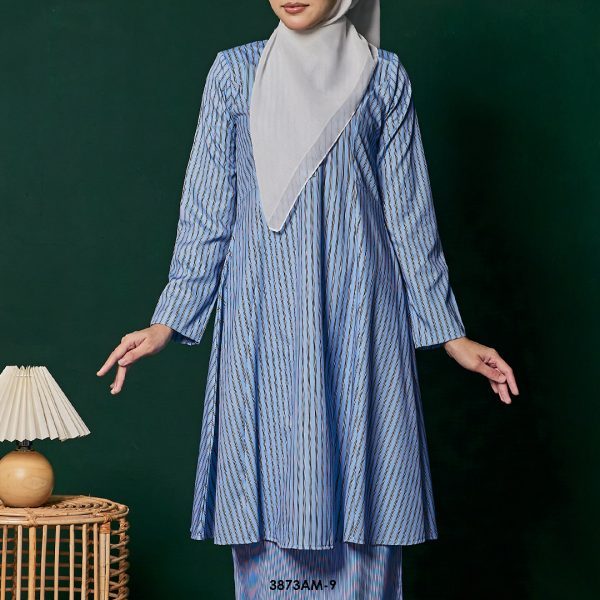 Ameera Kurung in Aqua (3873AM-9) - Image 4