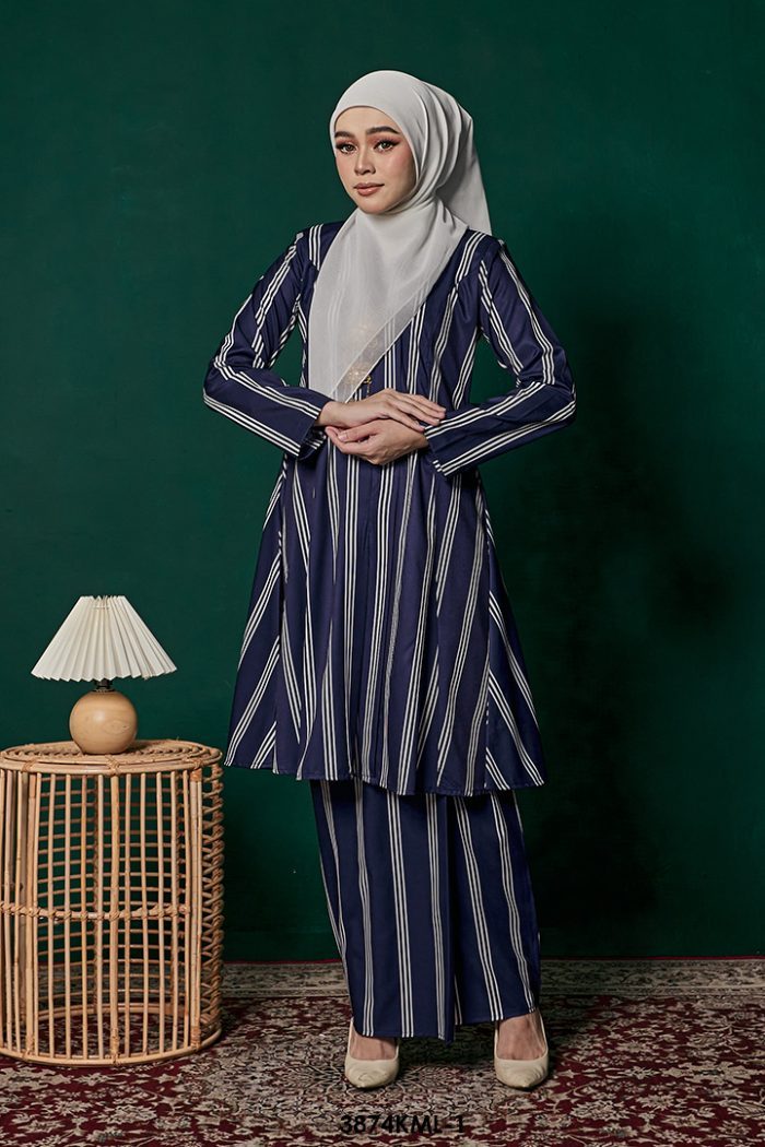 Kebarung Melati in Dark Blue (3874KML-1)