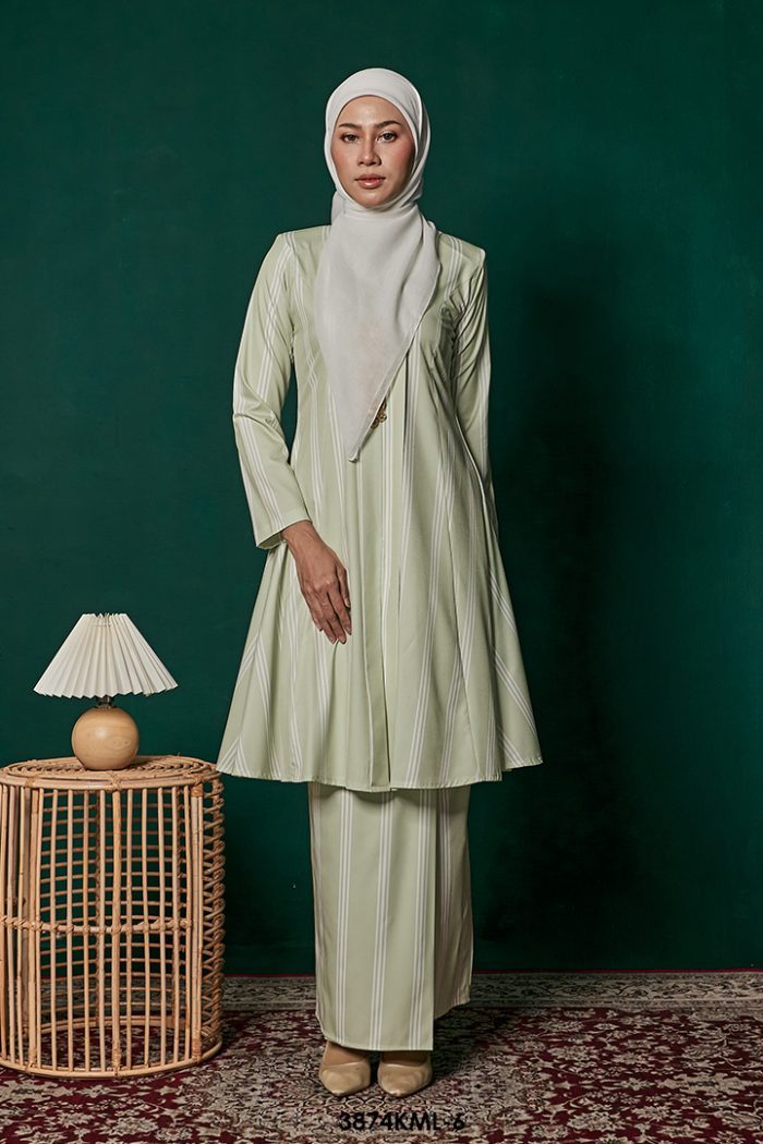 Kebarung Melati in Light Green (3874KML-6)