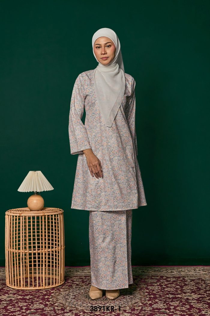 Riau Kurung in Steal Teal (3891KR-1)