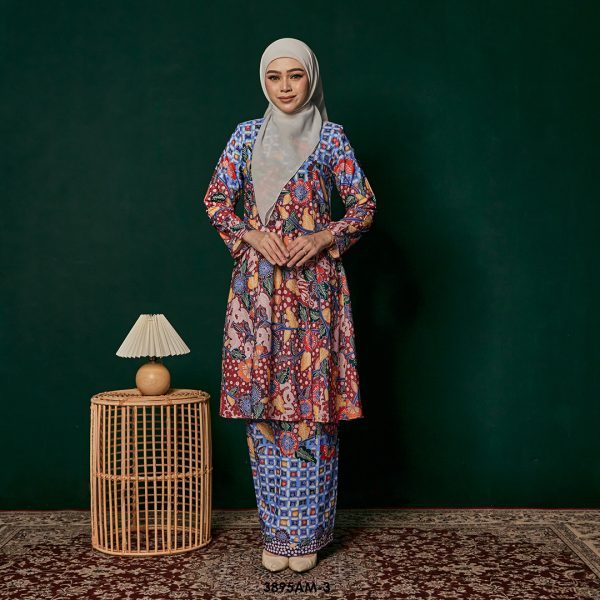 Ameera Kurung in Maroon (3895AM-3)