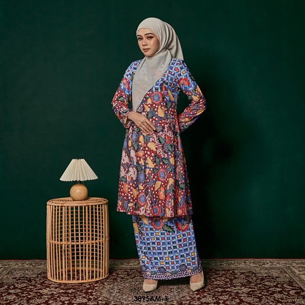Ameera Kurung in Maroon (3895AM-3) - Image 2