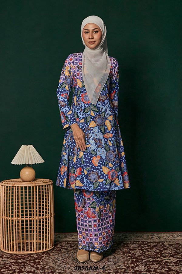 Ameera Kurung in Blue (3895AM-4)