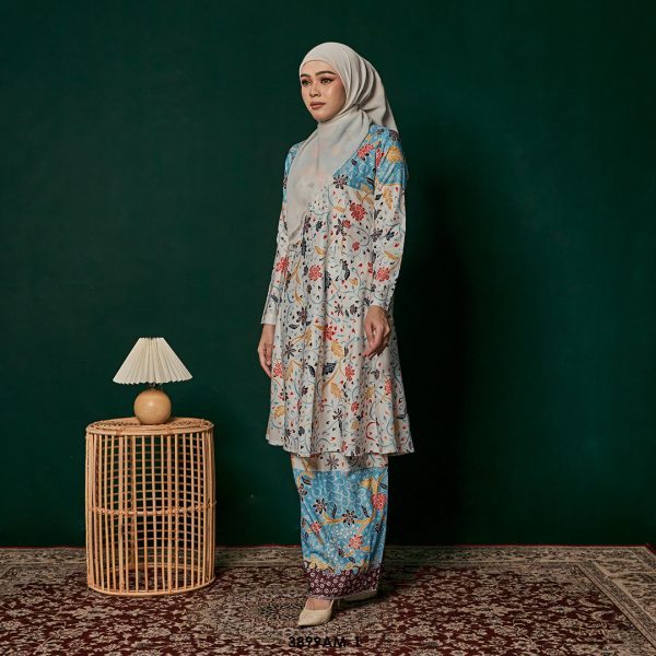 Ameera Kurung in Aqua (3899AM-1) - Image 2
