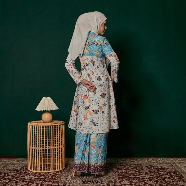 Ameera Kurung in Aqua (3899AM-1) - Image 3