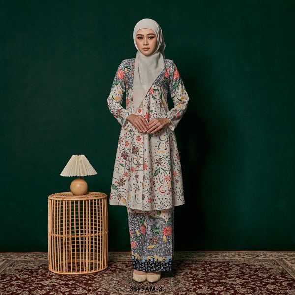Ameera Kurung in Grey (3899AM-3)