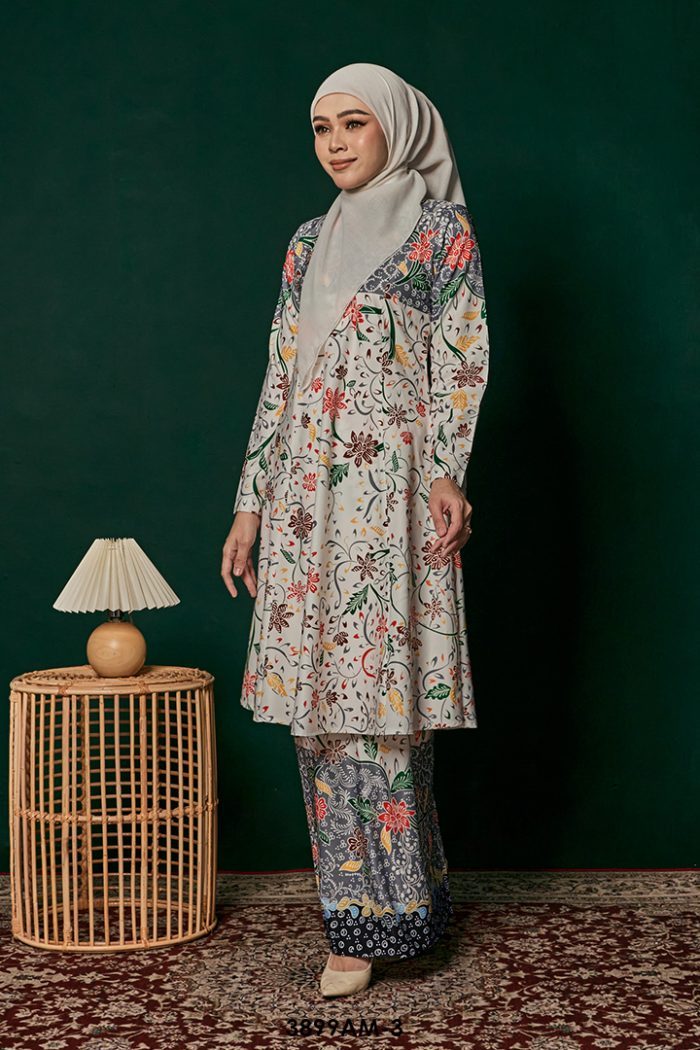 Ameera Kurung in Grey (3899AM-3)