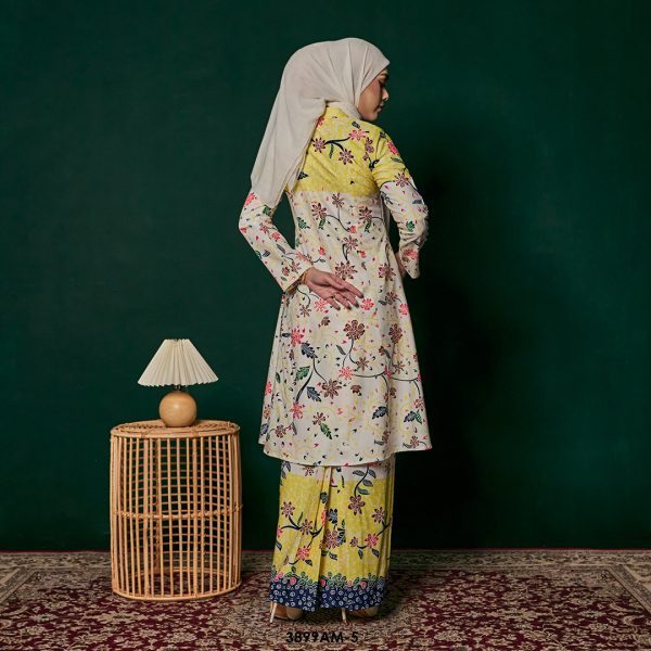Ameera Kurung in Lemon Yellow (3899AM-5) - Image 4