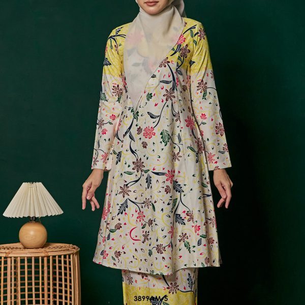 Ameera Kurung in Lemon Yellow (3899AM-5) - Image 3