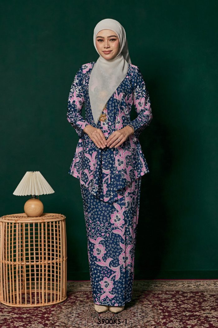 Kebaya Saloma in Dark Blue (3900KS-1)