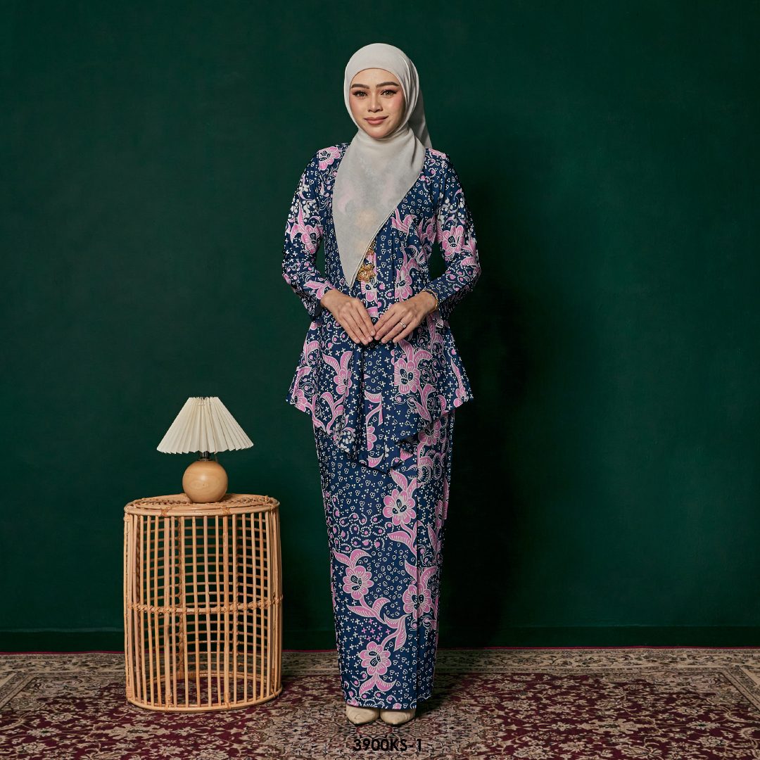 Kebaya Saloma in Dark Blue (3900KS-1)