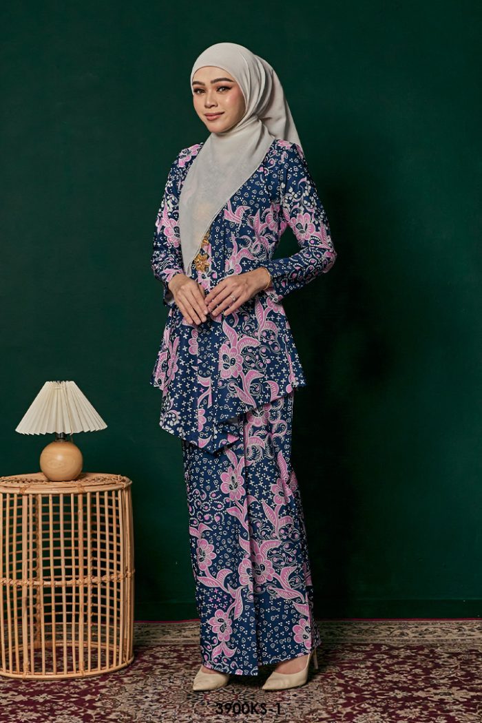 Kebaya Saloma in Dark Blue (3900KS-1)