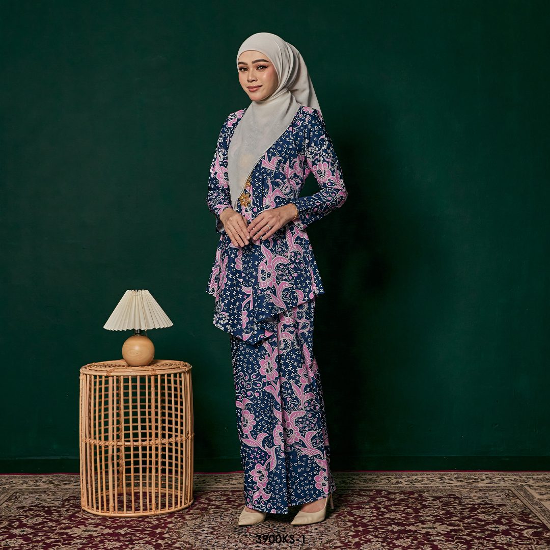 Kebaya Saloma in Dark Blue (3900KS-1) - Image 2