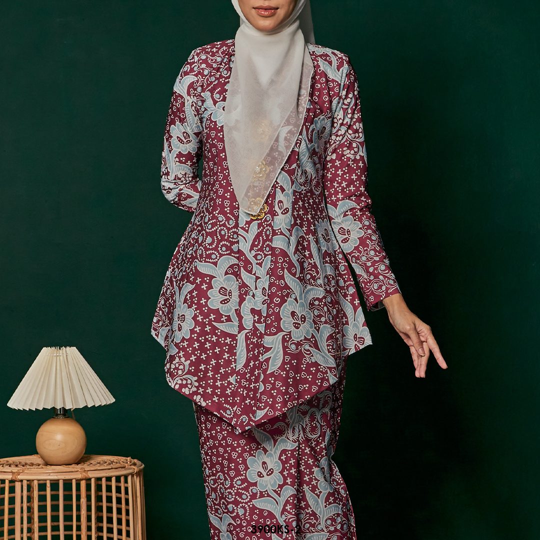 Kebaya Saloma in Burgundy (3900KS-2) - Image 3