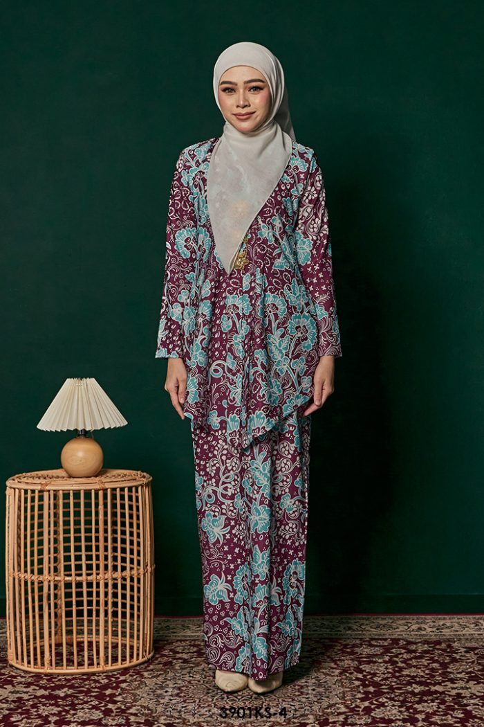 Kebaya Saloma in Burgundy (3901KS-4)