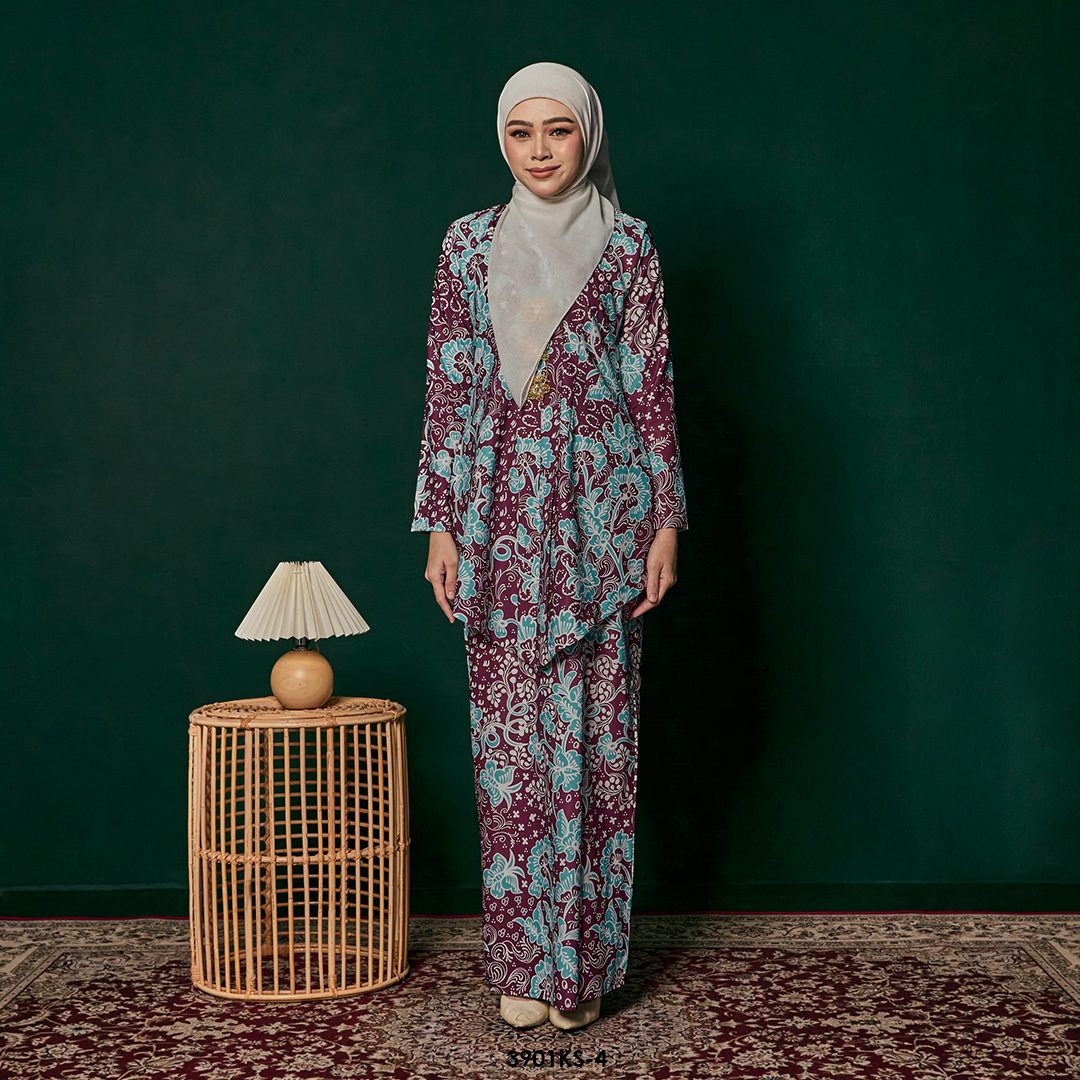 Kebaya Saloma in Burgundy (3901KS-4)