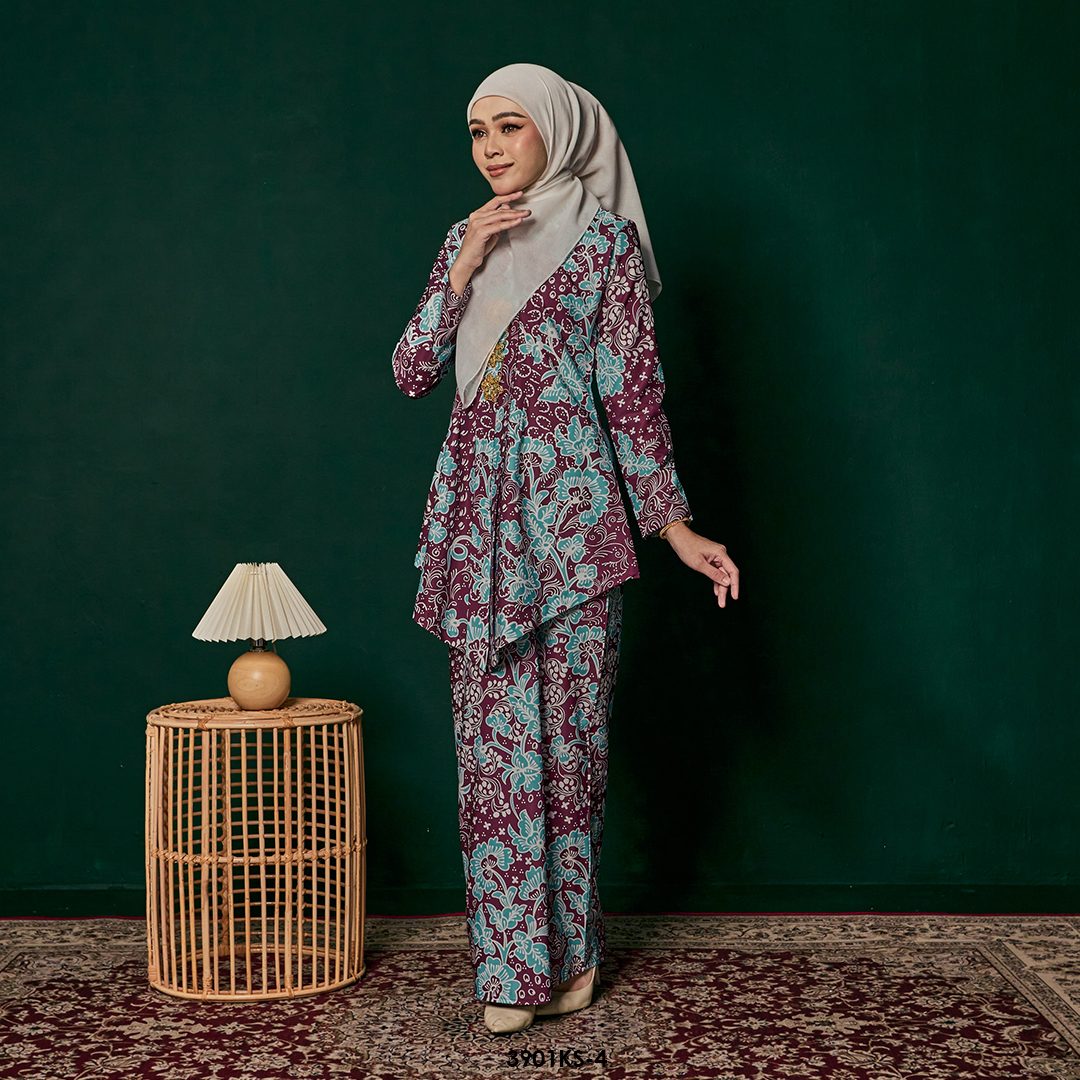 Kebaya Saloma in Burgundy (3901KS-4) - Image 2