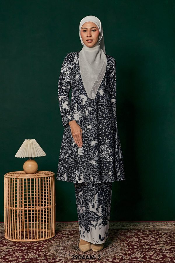 Ameera Kurung in Black (3904AM-2)