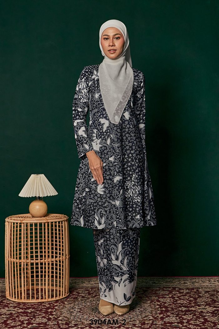 Ameera Kurung in Black (3904AM-2)
