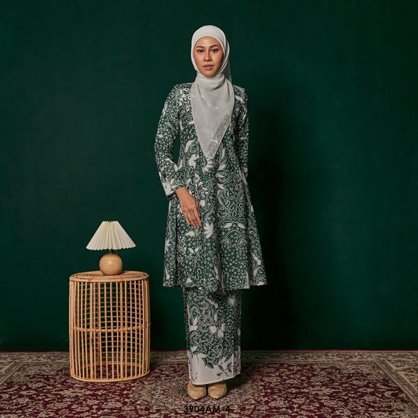 Ameera Kurung in Forest Green (3904AM-4)