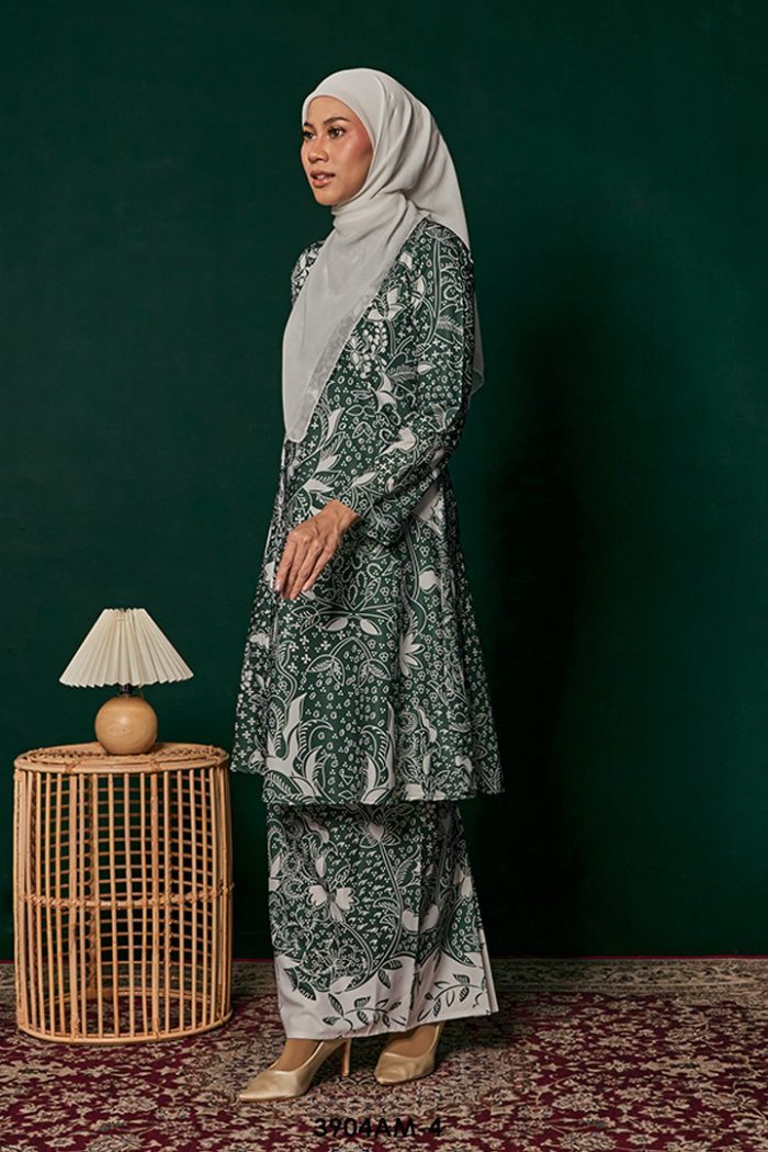 Ameera Kurung in Forest Green (3904AM-4)