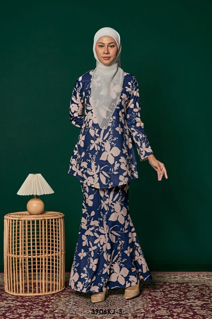 Jamilah Kurung in Dark Blue (3906KJ-3)