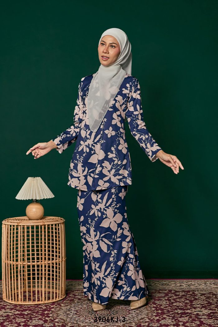 Jamilah Kurung in Dark Blue (3906KJ-3)