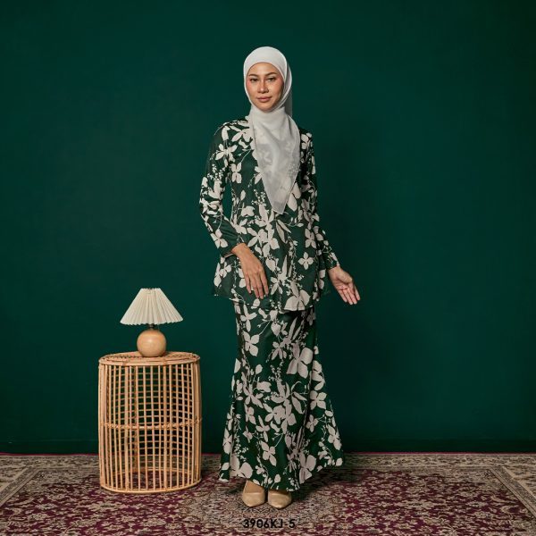 Jamilah Kurung in Dark Emerald (3906KJ-5)