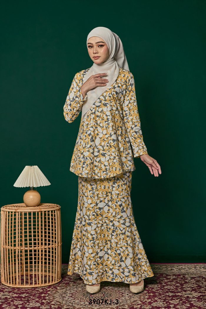 Jamilah Kurung in Mustard (3907KJ-3)