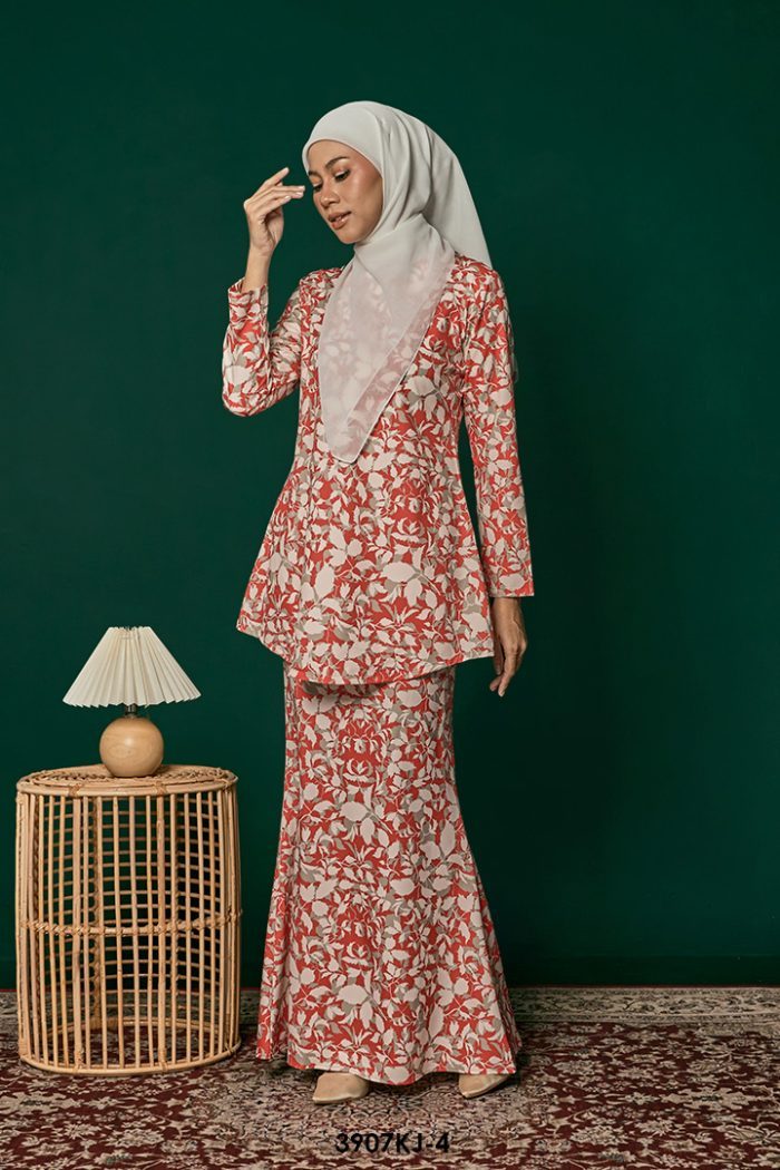 Jamilah Kurung in Red (3907KJ-4)