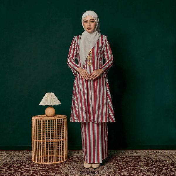 Kebarung Melati in Dark Red (3911KML-1)