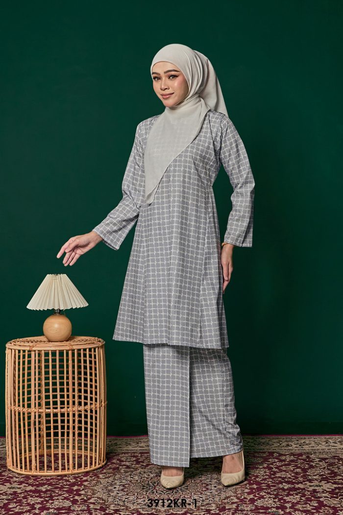 Riau Kurung in Grey (3912KR-1)