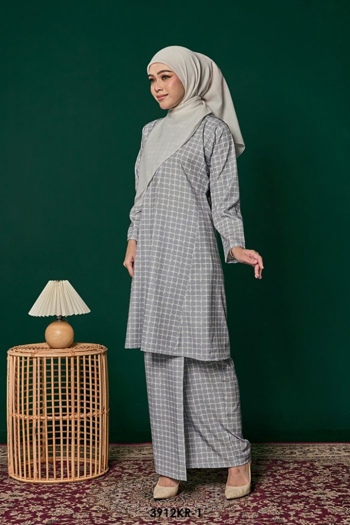 Riau Kurung in Grey (3912KR-1)