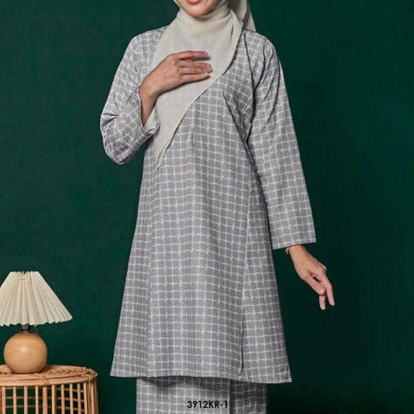Riau Kurung in Grey (3912KR-1) - Image 3
