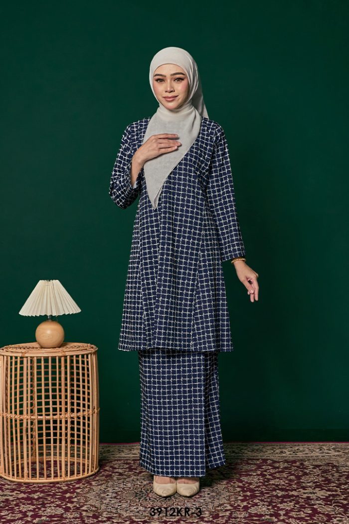 Riau Kurung in Dark Blue (3912KR-3)