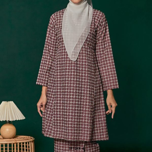 Riau Kurung in Chocolate (3912KR-4) - Image 3