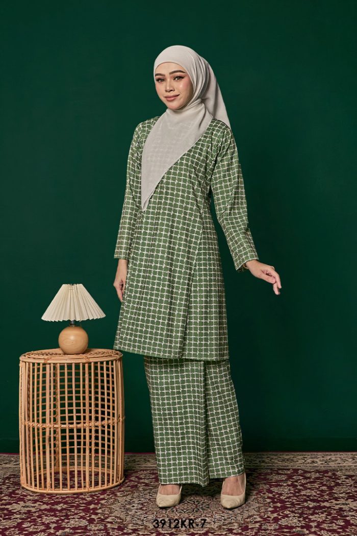 Riau Kurung in Faded Green (3912KR-7)