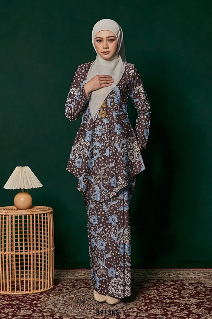 Kebaya Saloma in Brown (3913KS-1)
