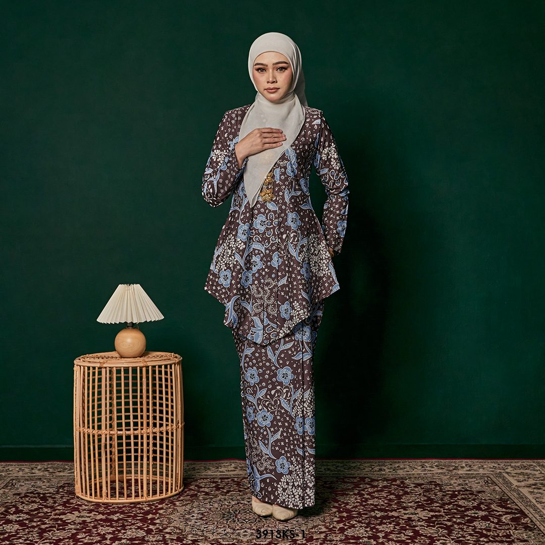 Kebaya Saloma in Brown (3913KS-1)