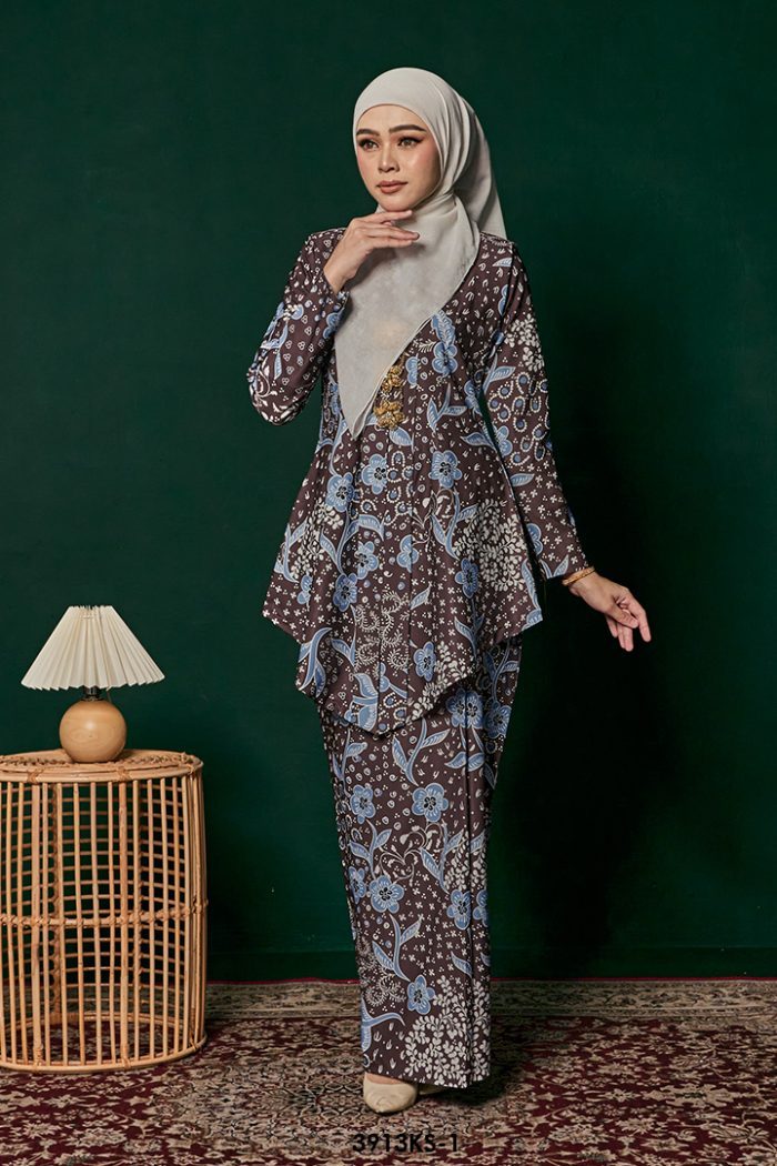 Kebaya Saloma in Brown (3913KS-1)