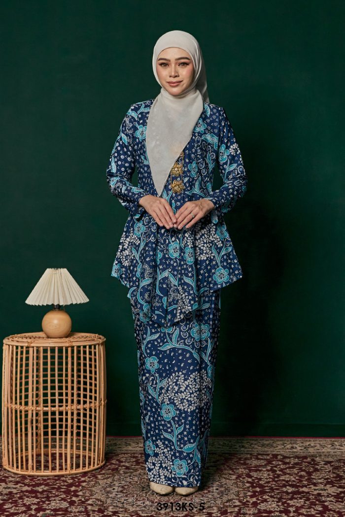 Kebaya Saloma in Dark Blue (3913KS-5)