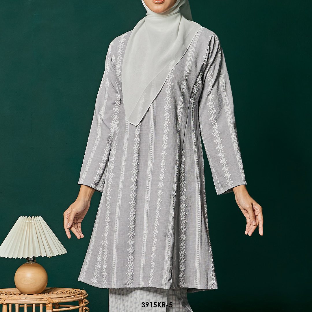 Riau Kurung in Grey (3915KR-5) - Image 3