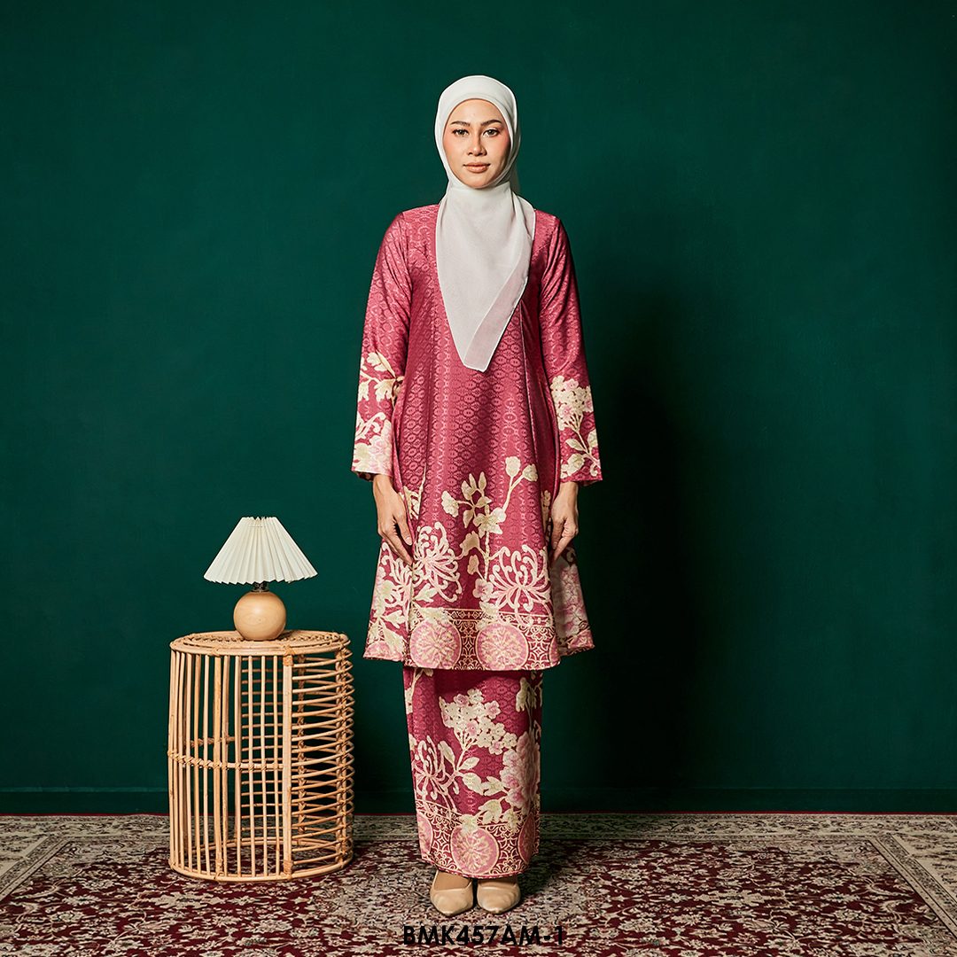 Ameera Kurung in Dark Rose (BMK457AM-1)