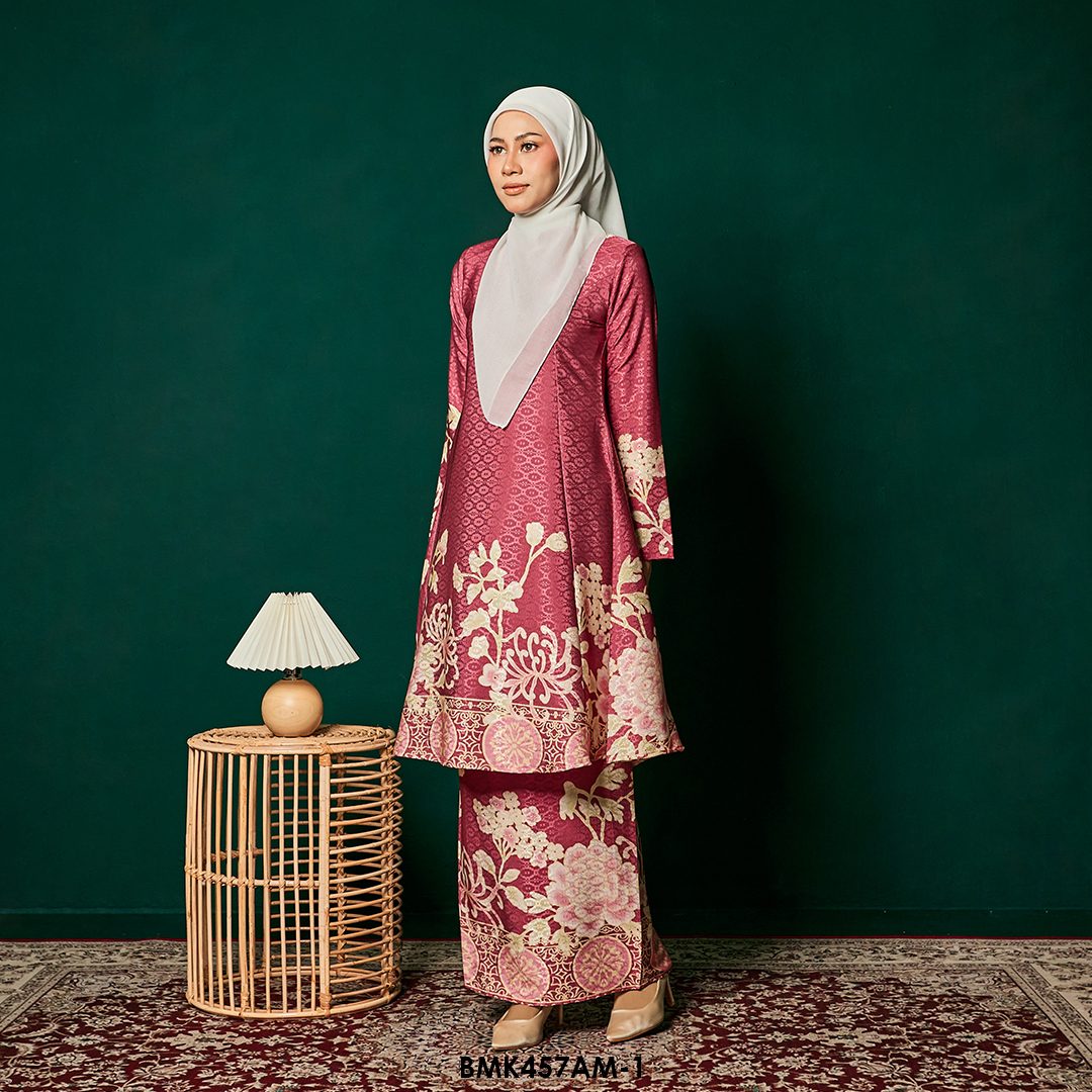 Ameera Kurung in Dark Rose (BMK457AM-1) - Image 2