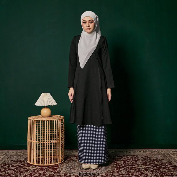 Ameera Kurung in Black (K828AM-3)