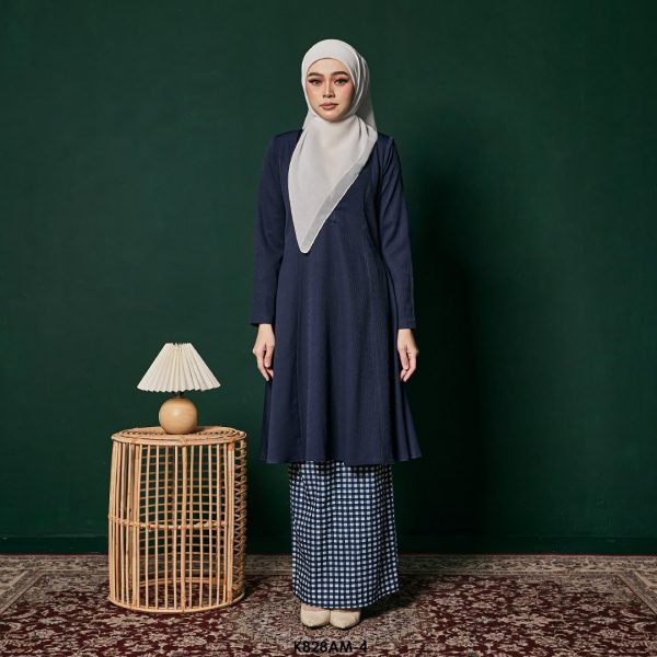 Ameera Kurung in Dark Blue (K828AM-4)